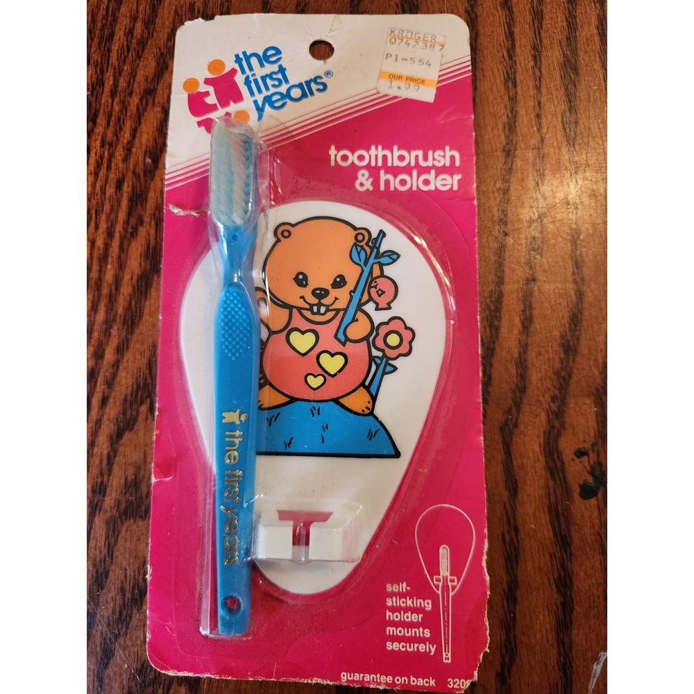 Vintage NOS The First Years Toothbrush Blue New In‎ Package - Picture 3 of 5